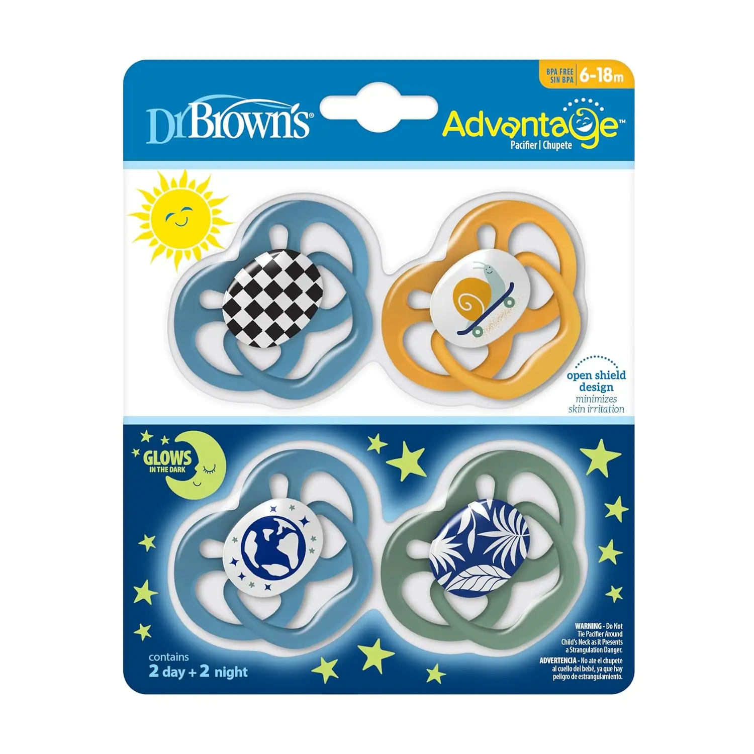 Dr. Brown's Glow Pacifier - Symmetrical Silicone Soother - Image 2