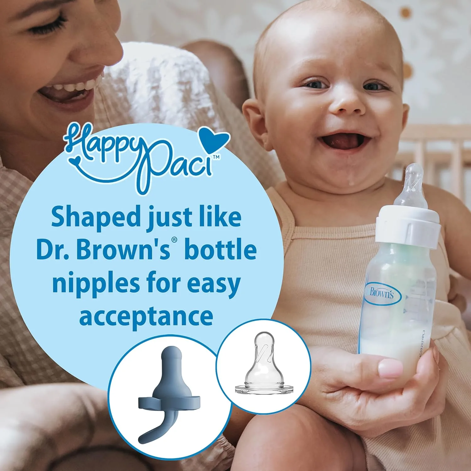 Dr. Brown's HappyPaci Silicone Pacifier 0-6m - Image 3