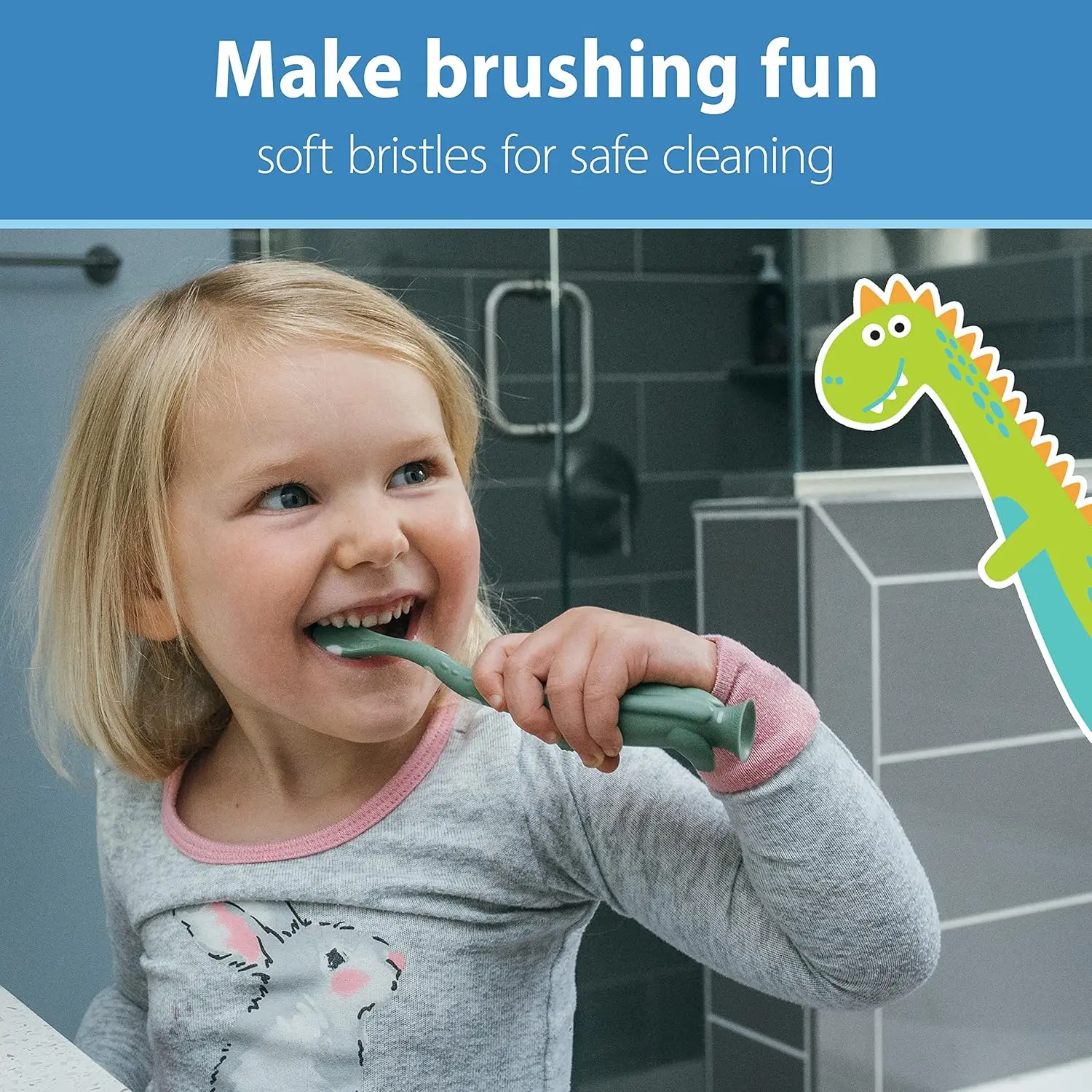 Dr. Brown's Baby & Toddler Toothbrush - Dinosaur - Image 3
