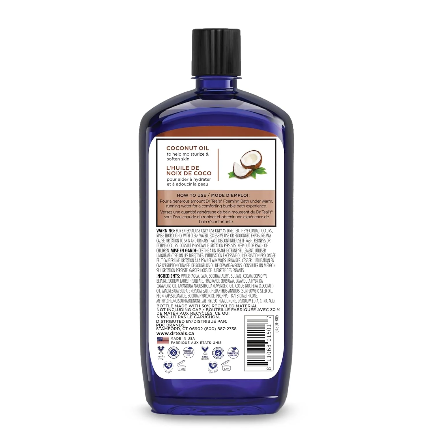 Dr. Teal's Coconut Oil Foaming Bath 1000ML - Image 2
