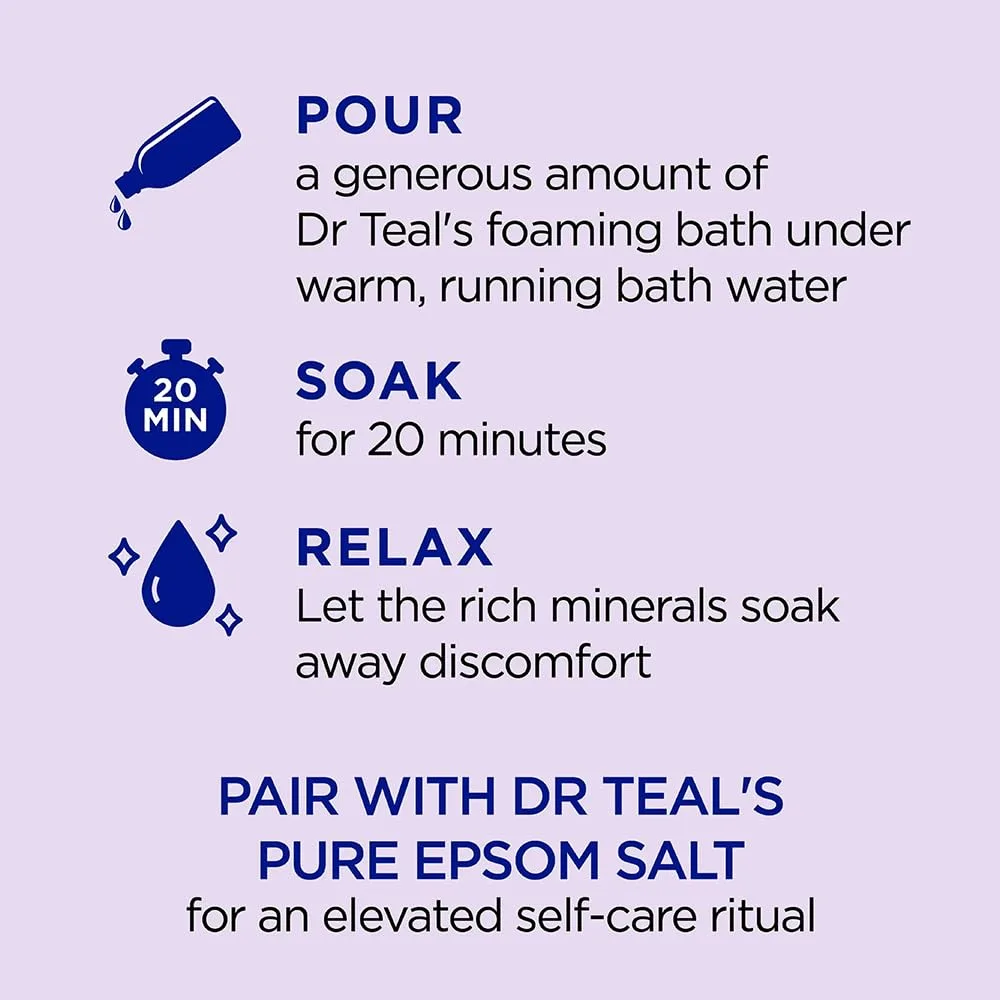 Dr Teal's Lavender Foaming Bath - Soothe & Sleep 1000ml - Image 6