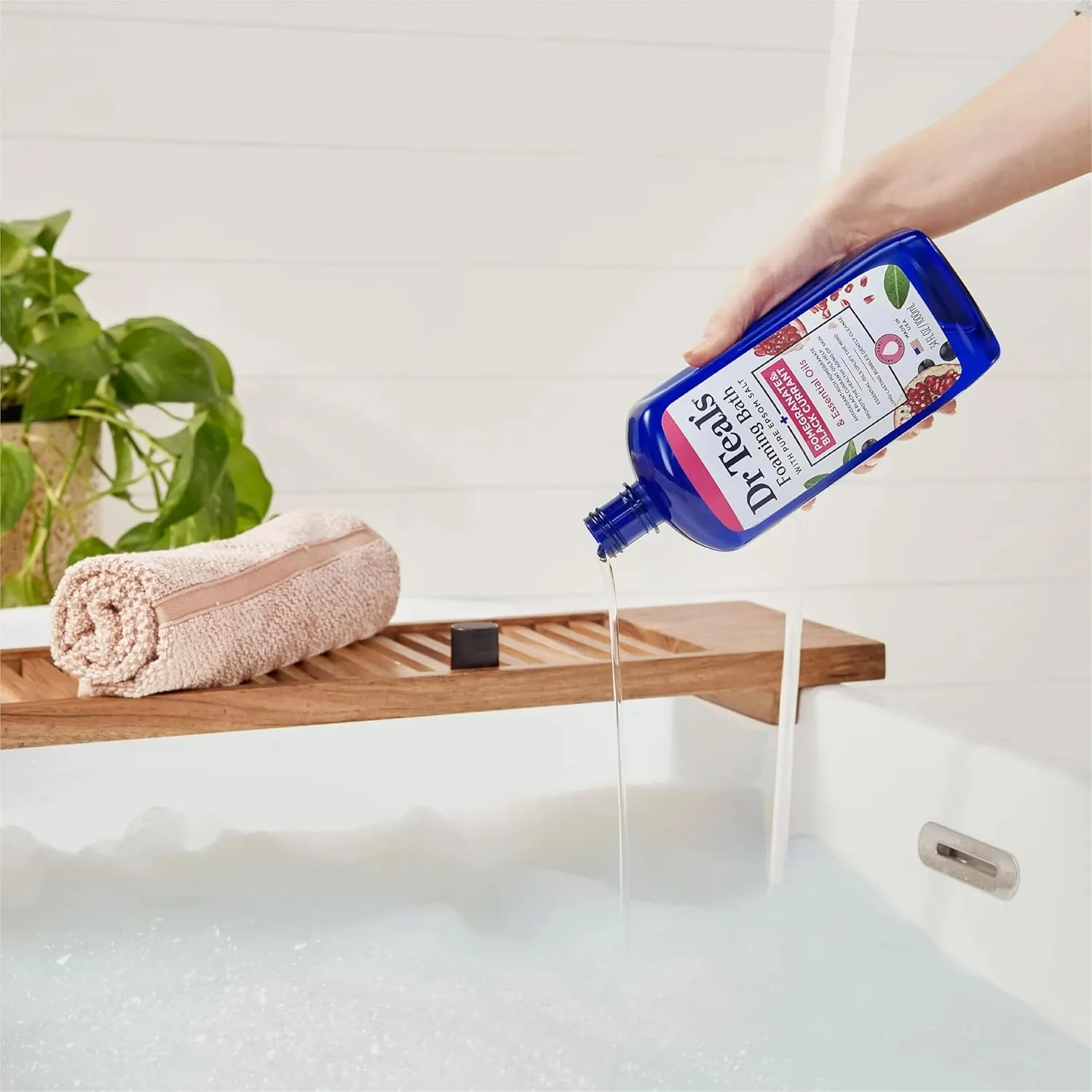 Dr Teal's Pomegranate Foaming Bath Epsom Salt - Image 4