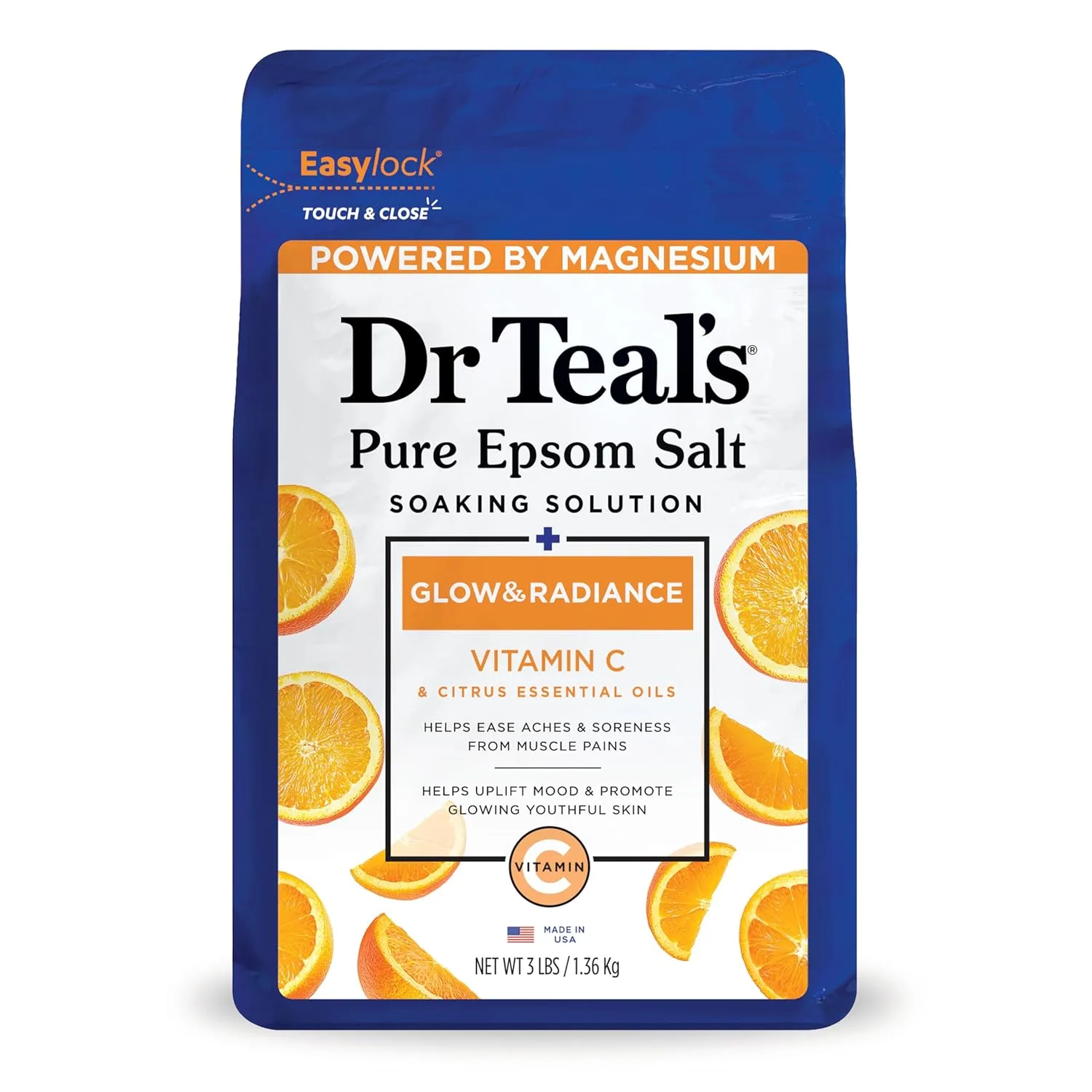 Dr. Teal's Vitamin C Citrus Bath Salt - 1.36 Kg