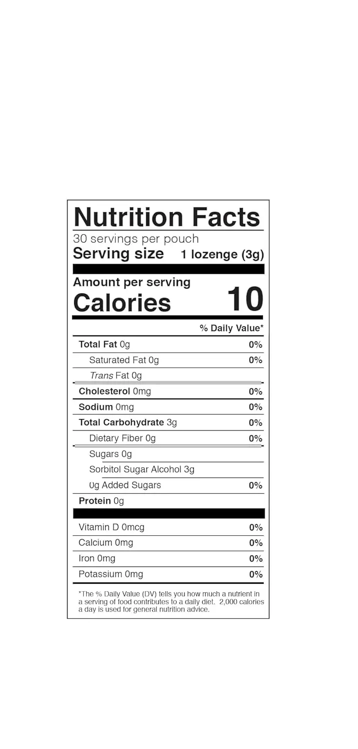 A bag of sugar-free fruit flavored dry mouth lozenges that are naturally sweetened, gluten-free, non-GMO, kosher, and made in the USA to relieve cotton mouth.