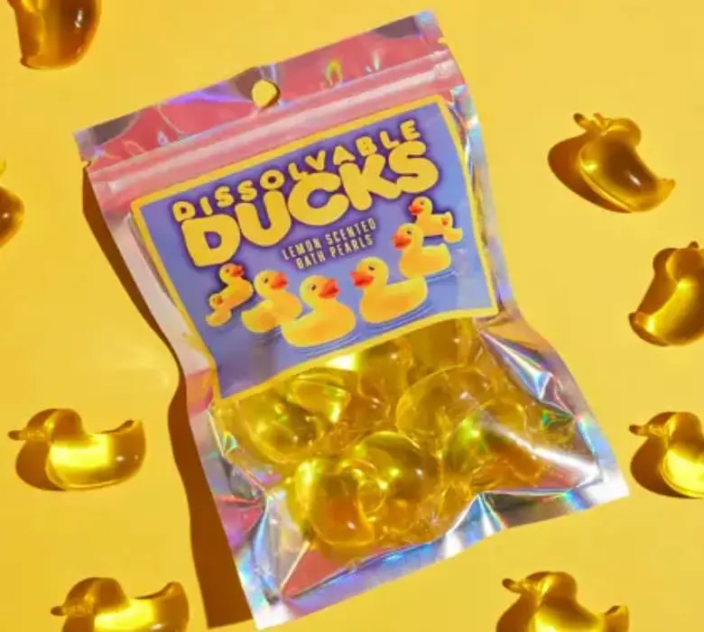 Duck Bath Beads Lemon Scented. Bath Oil Pearls - Image 2