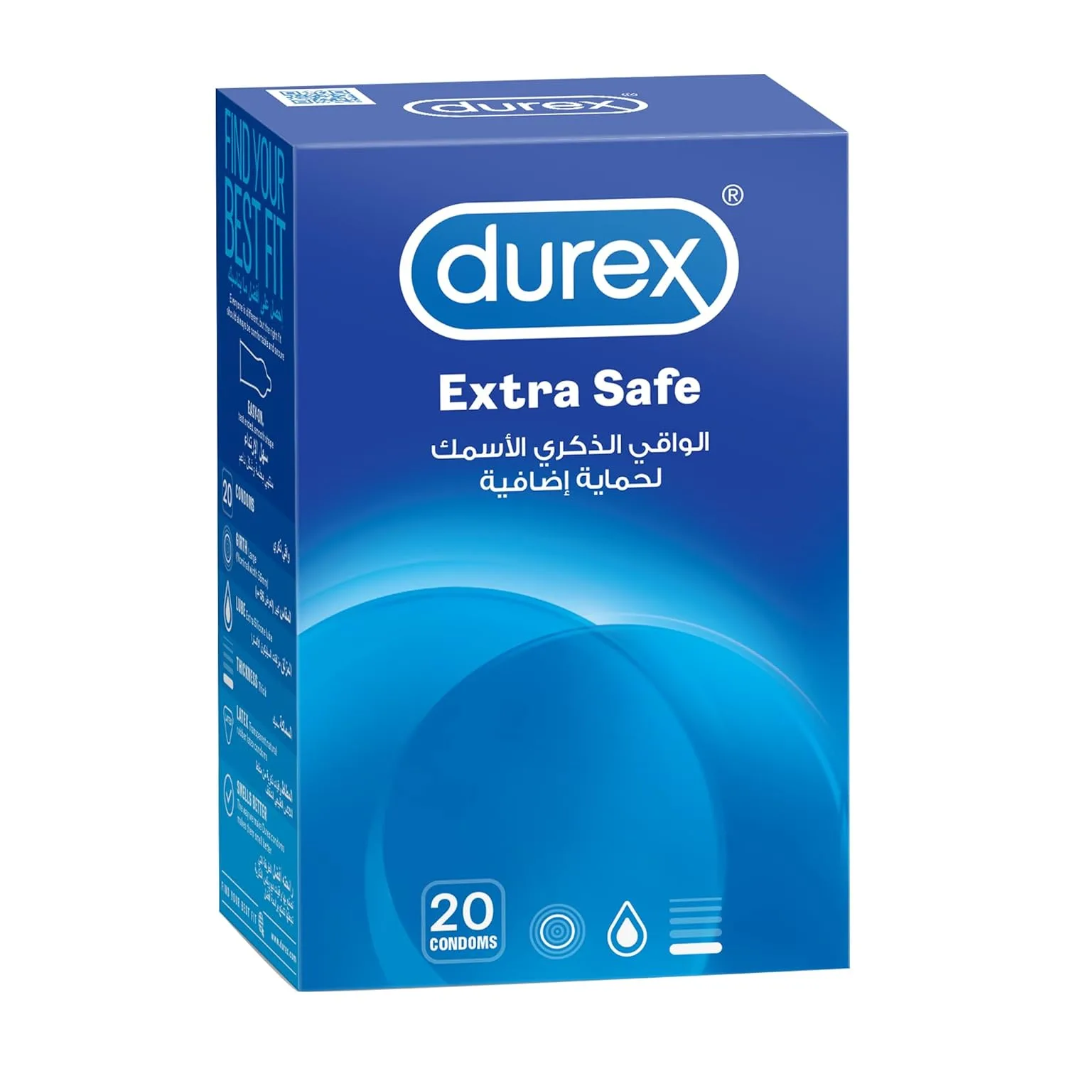 Durex Extra Safe Condoms - 20 Count for Worry-Free Sex