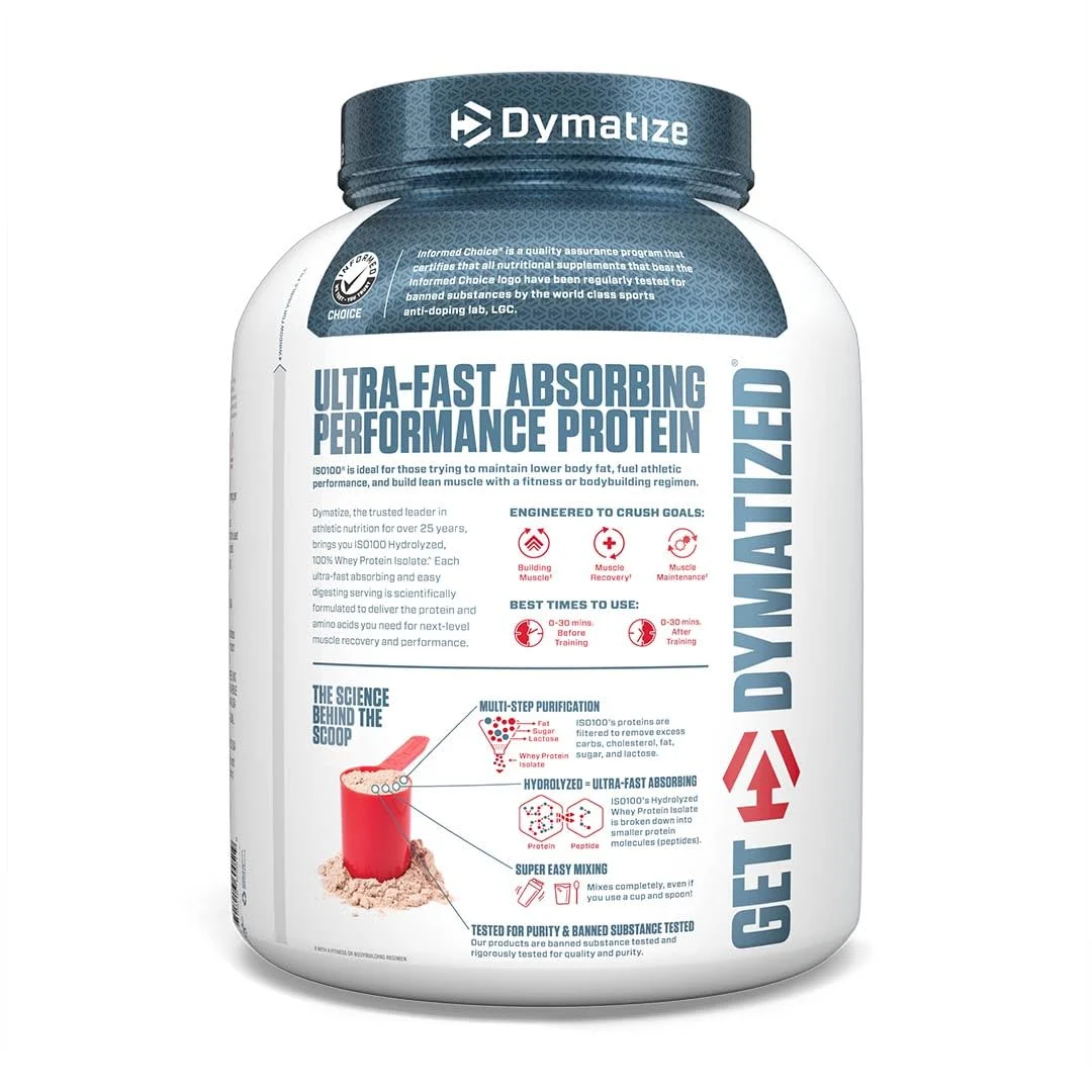 Dymatize ISO 100 Chocolate Whey Protein, Low Carb - Image 2