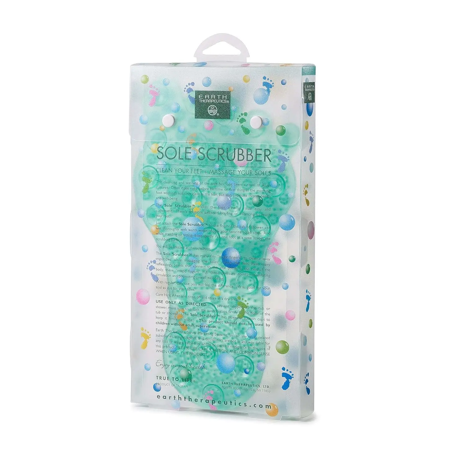 The Earth Therapeutics Sole Scrubber foot wash mat with suction cups provides a cleansing and massaging experience in your shower or bath, making foot care an easy ritual.