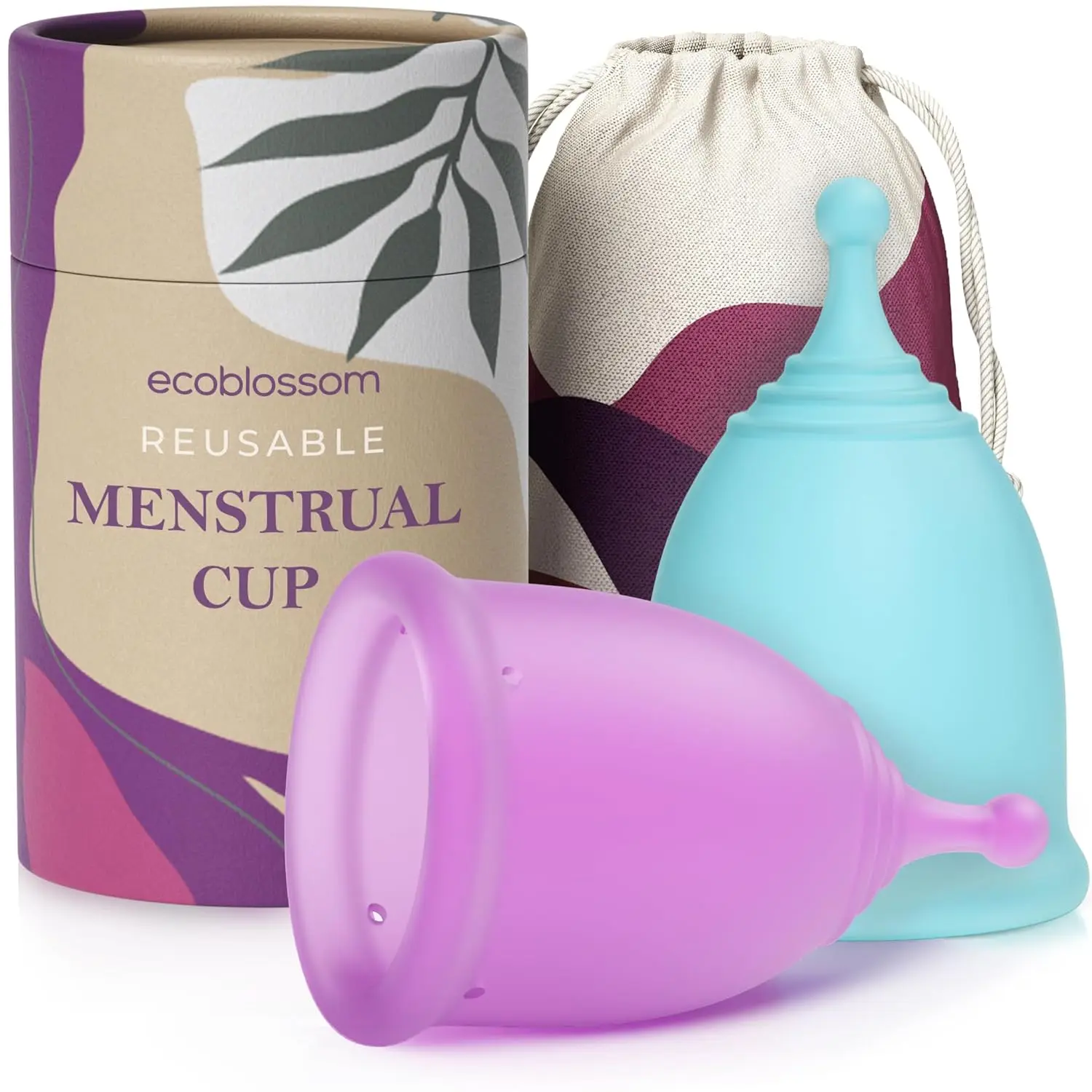 EcoBlossom menstrual cup kit offers a sustainable and leak-proof alternative to tampons and pads for up to 12 hours of comfortable, interruption-free period protection.