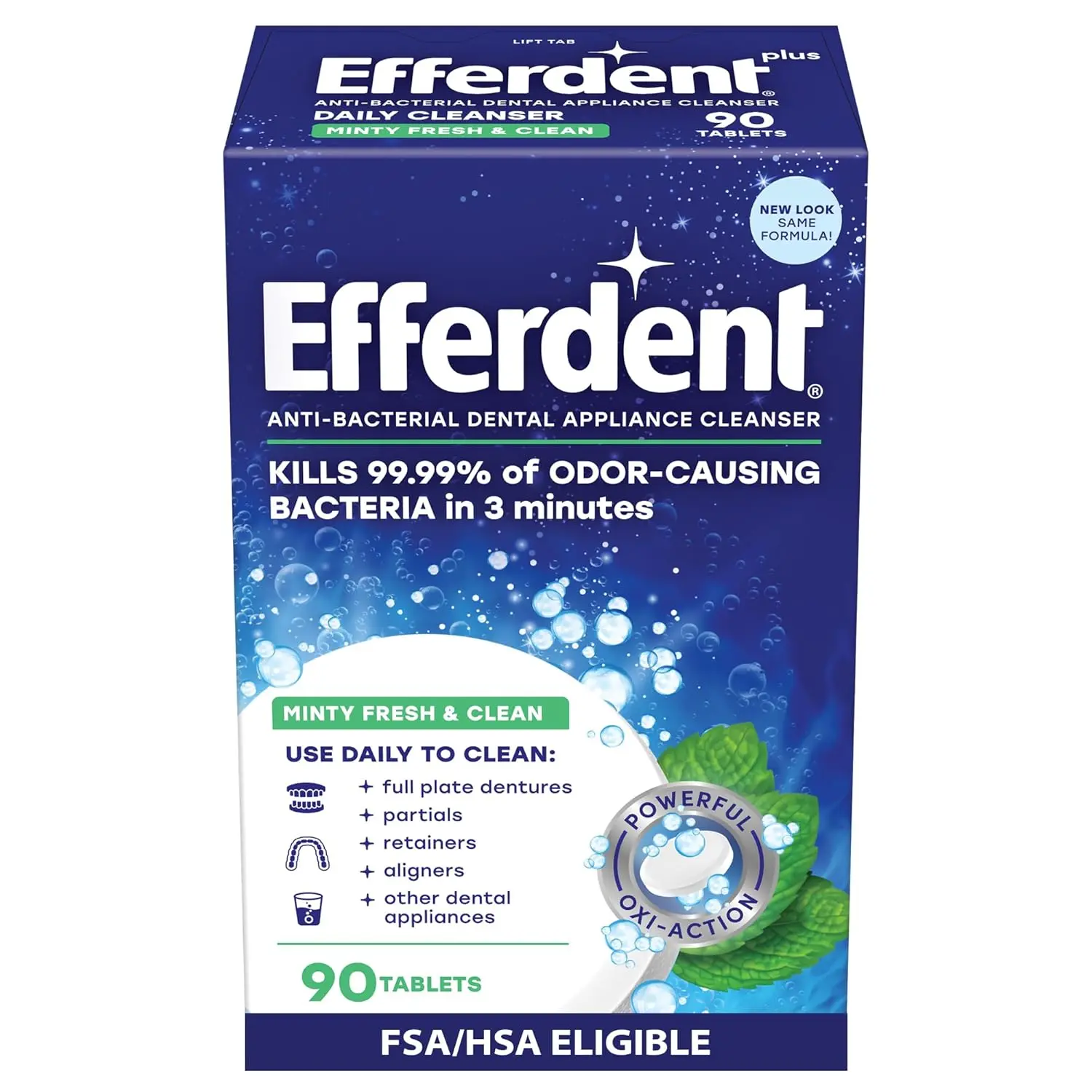 Efferdent Denture & Retainer Cleaner Tablets, 44 Count - Image 7
