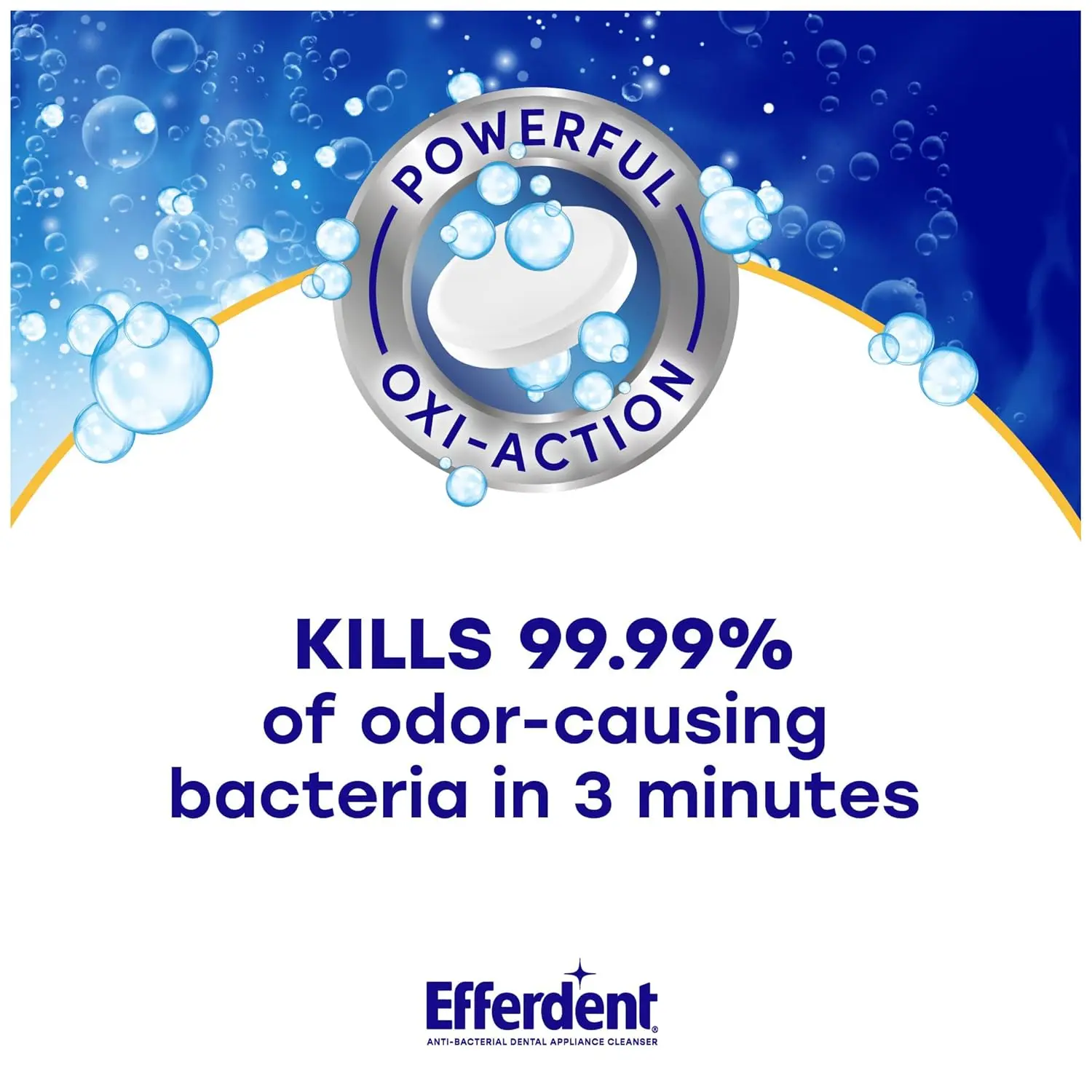 Efferdent Retainer Cleaner Tablets, Overnight Whitening - Image 2