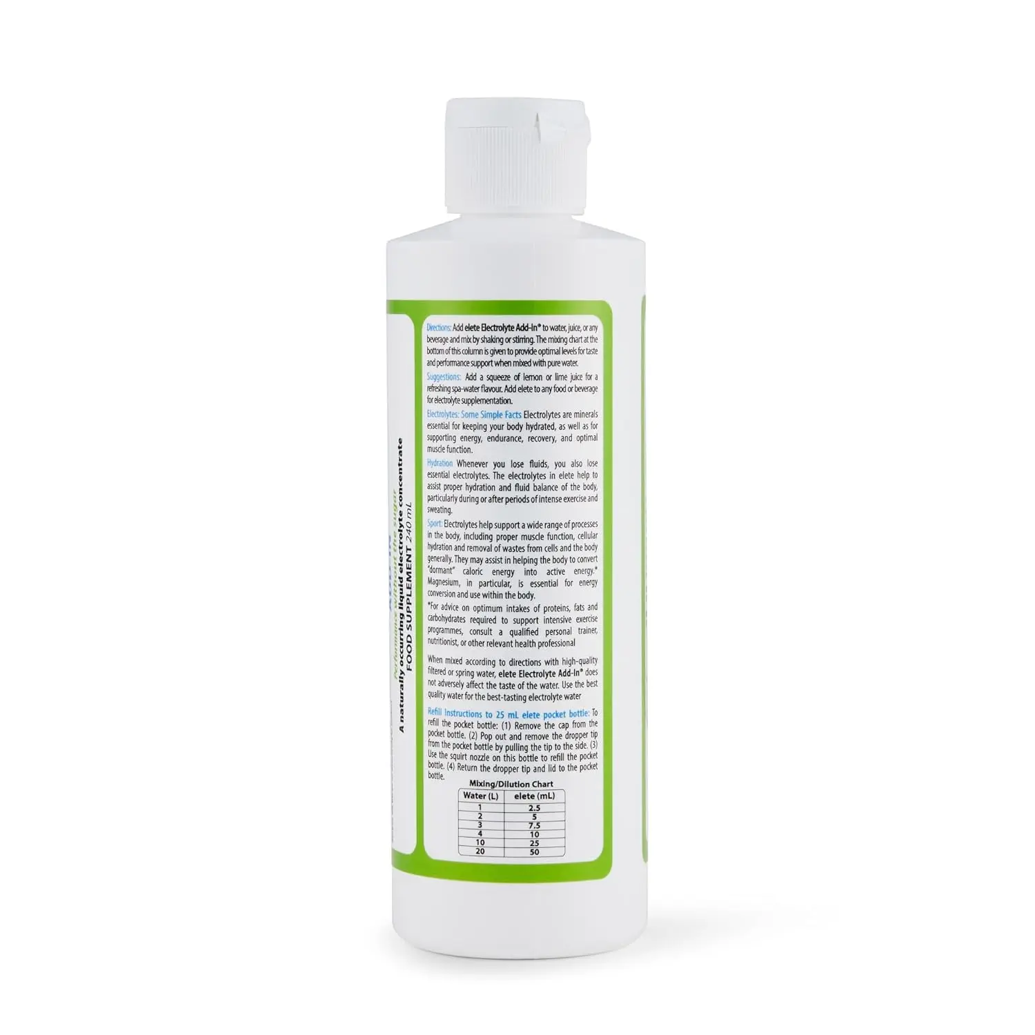 elete Electrolyte hydration drops offer a zero-calorie way to replenish electrolytes and boost hydration for improved athletic performance and cramp prevention.