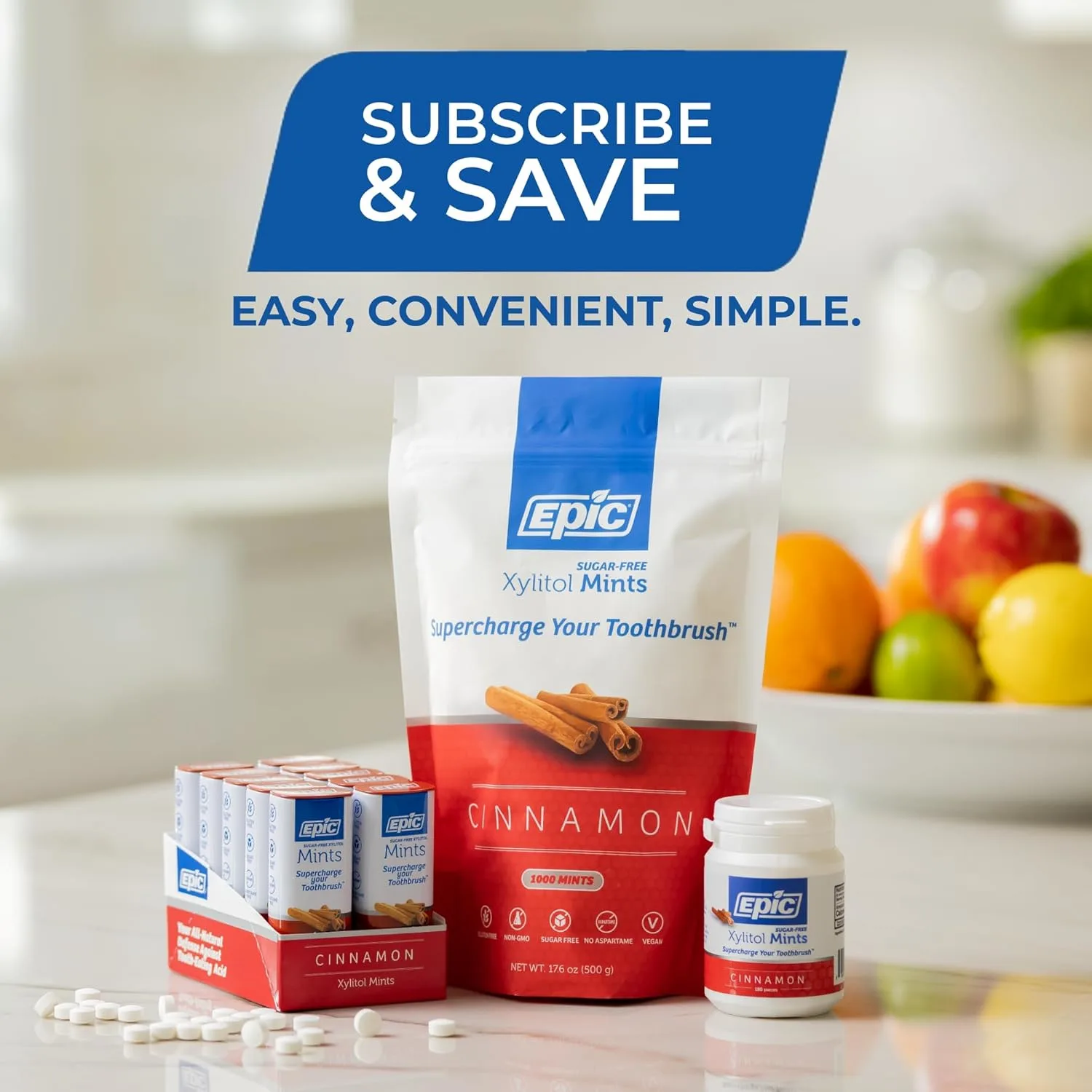 Epic Dental Xylitol Mints Cinnamon 180 Count - Image 6