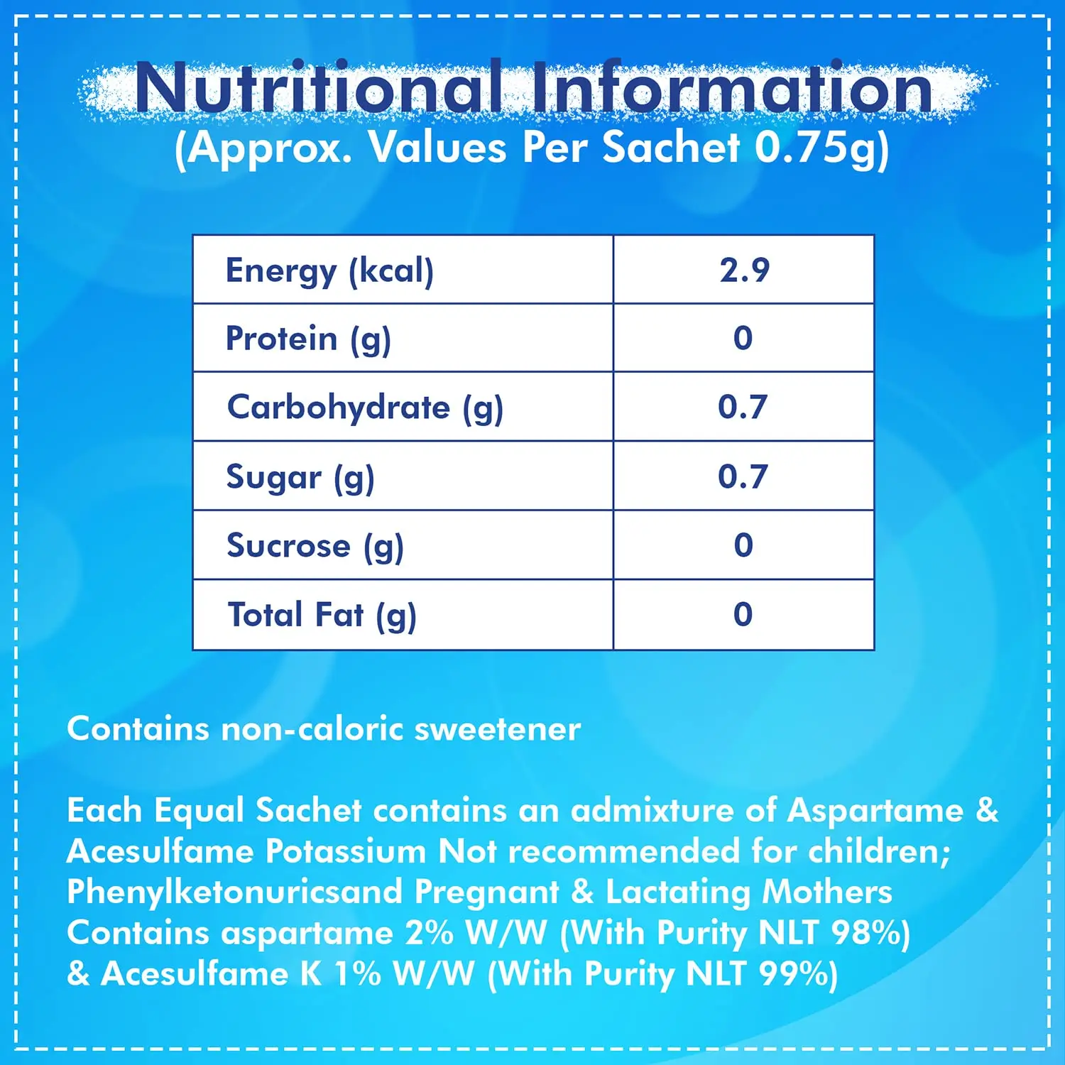 Equal Original Low Calorie Sweetener - 50 Sachets - Image 2