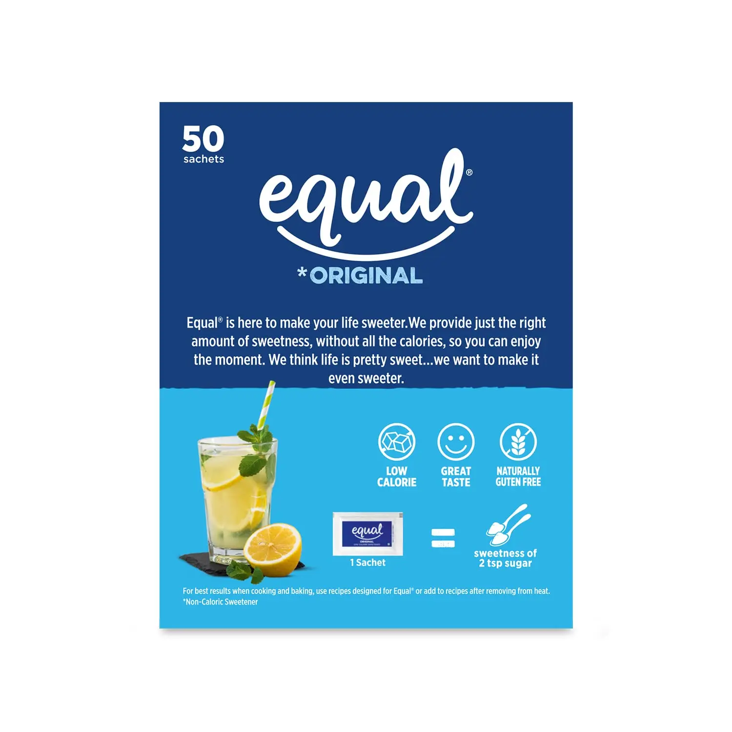 Equal Original Low Calorie Sweetener - 50 Sachets - Image 3