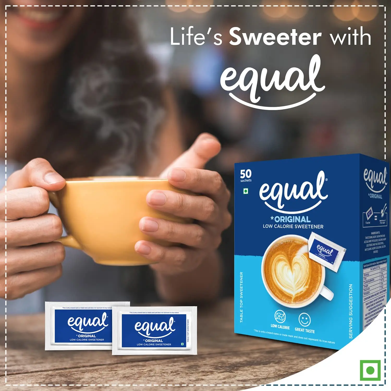Equal Original Low Calorie Sweetener - 50 Sachets - Image 7