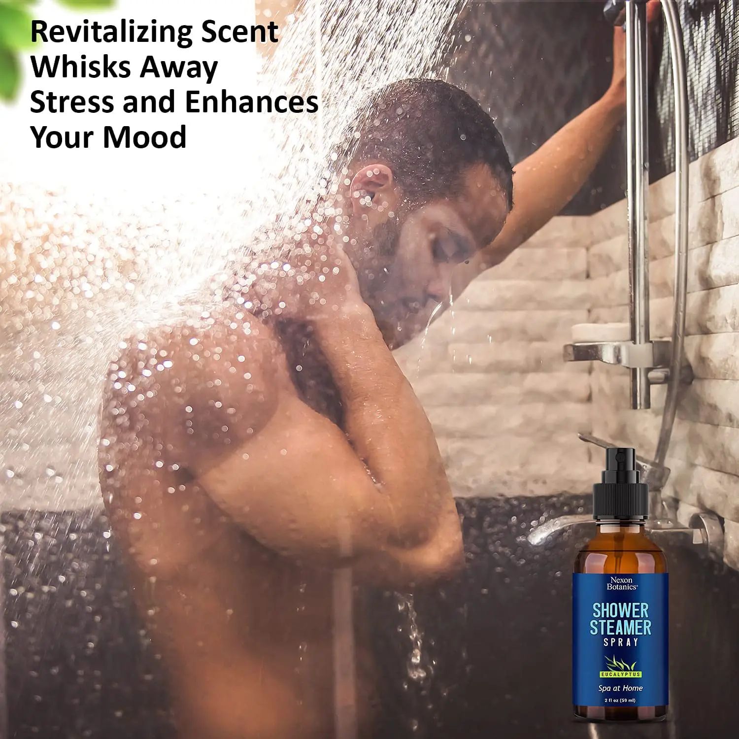 Nexon Botanics eucalyptus shower steamer spray provides an aromatherapy spa experience at home with its invigorating and refreshing natural fragrance.