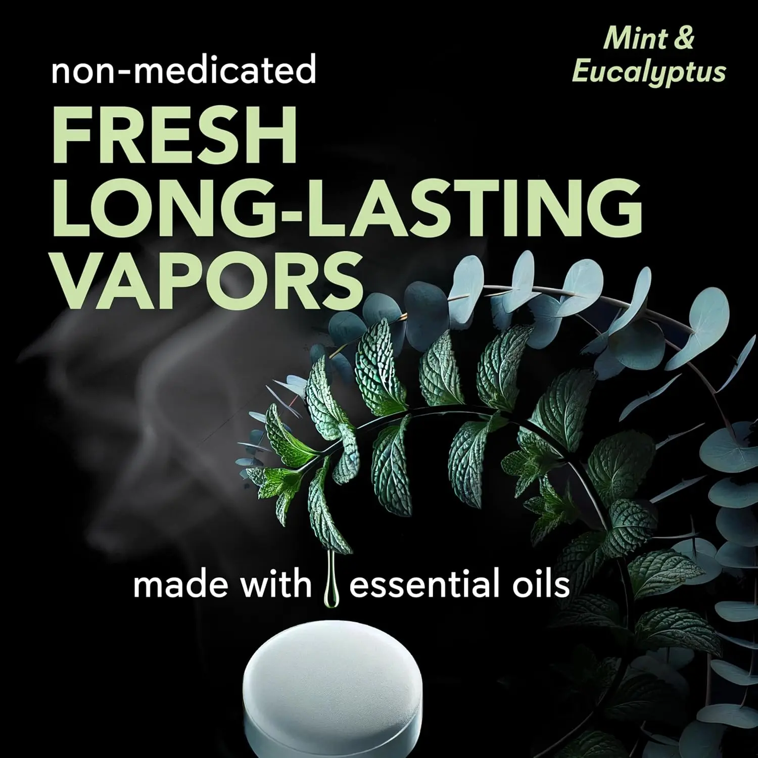 Enjoy a relaxing aromatherapy shower with these USA-made eucalyptus and mint shower steamers.