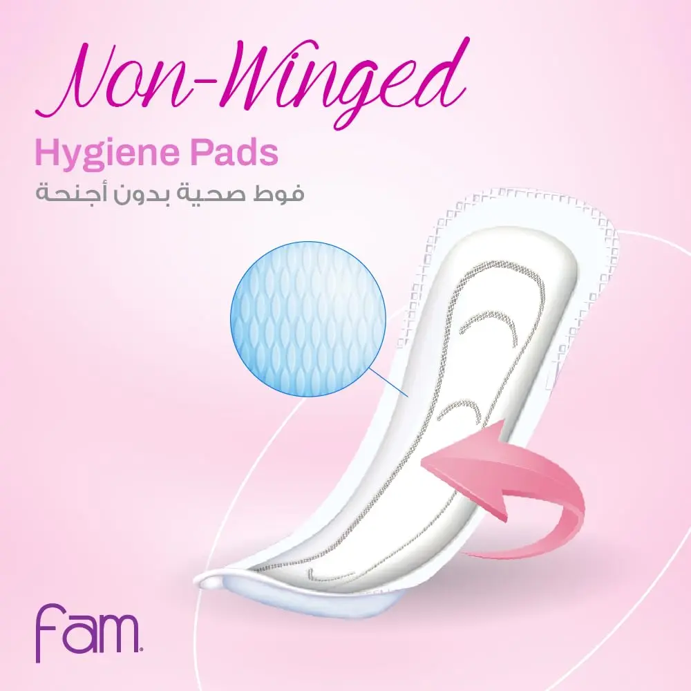 Fam One Step maxi thick super sanitary pads with a natural cotton feel, high absorbency, and a soft top sheet to protect against irritation, offering soft, flexible, and leak-proof all-day protection.