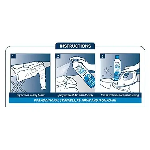 Faultless Magic Sizing spray makes ironing easier by quickly removing wrinkles and adding a light body without stiffness to fabrics.