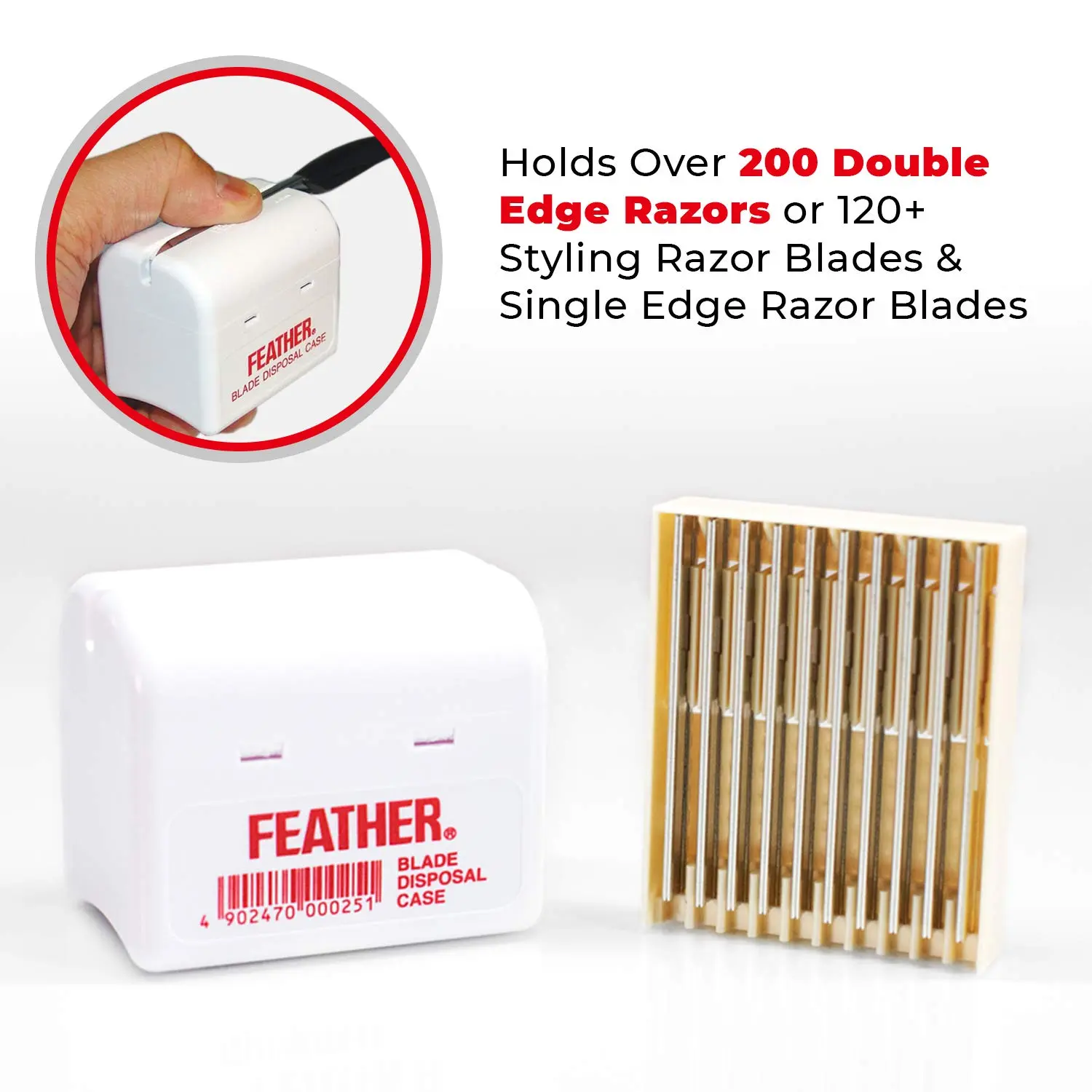 Feather Styling Razor Blade Disposal Case - 3 Pack - Image 2