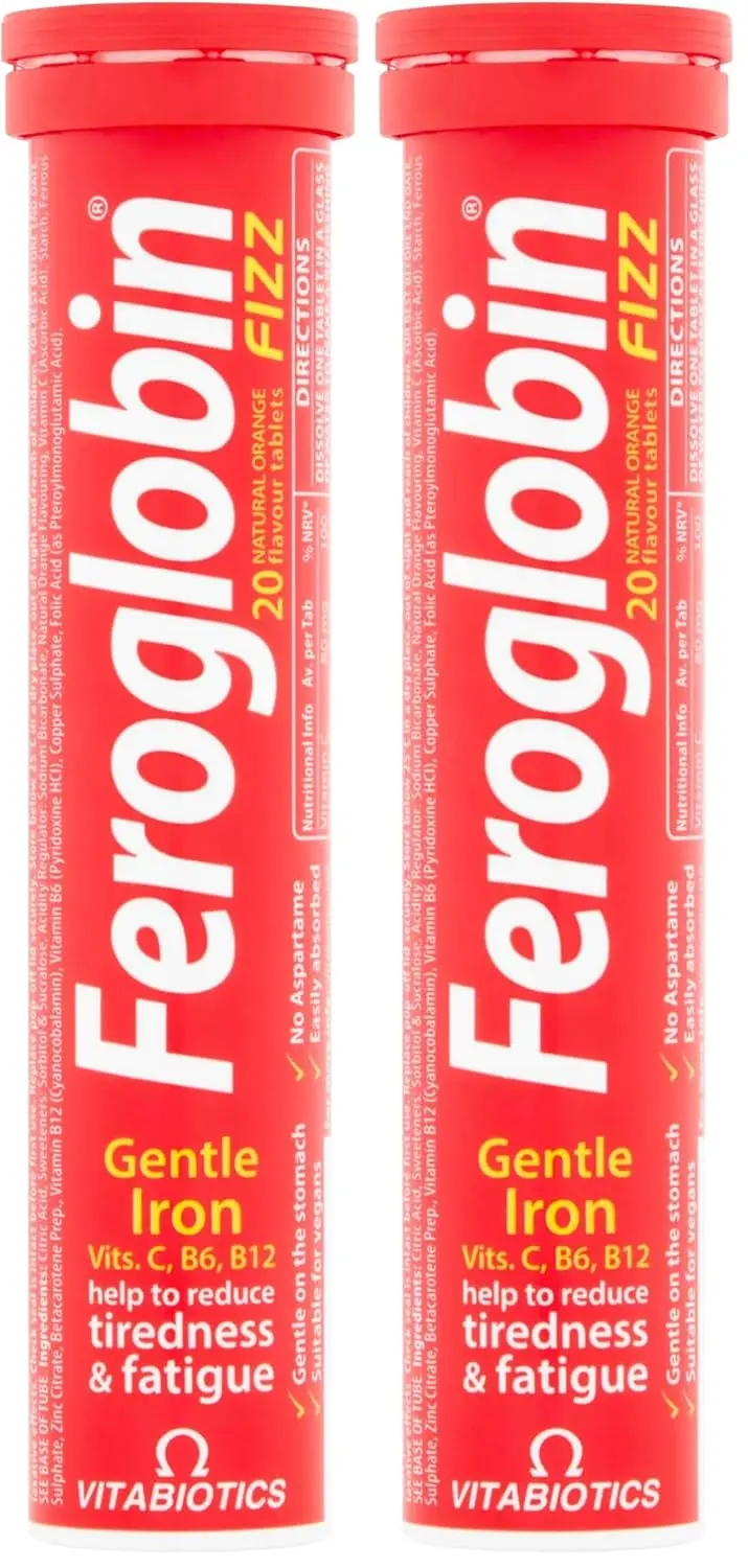 Vitabiotics Feroglobin Original capsules contain a gentle, organic form of iron, folic acid, and vitamin B12 to support energy release, vitality and healthy blood formation.