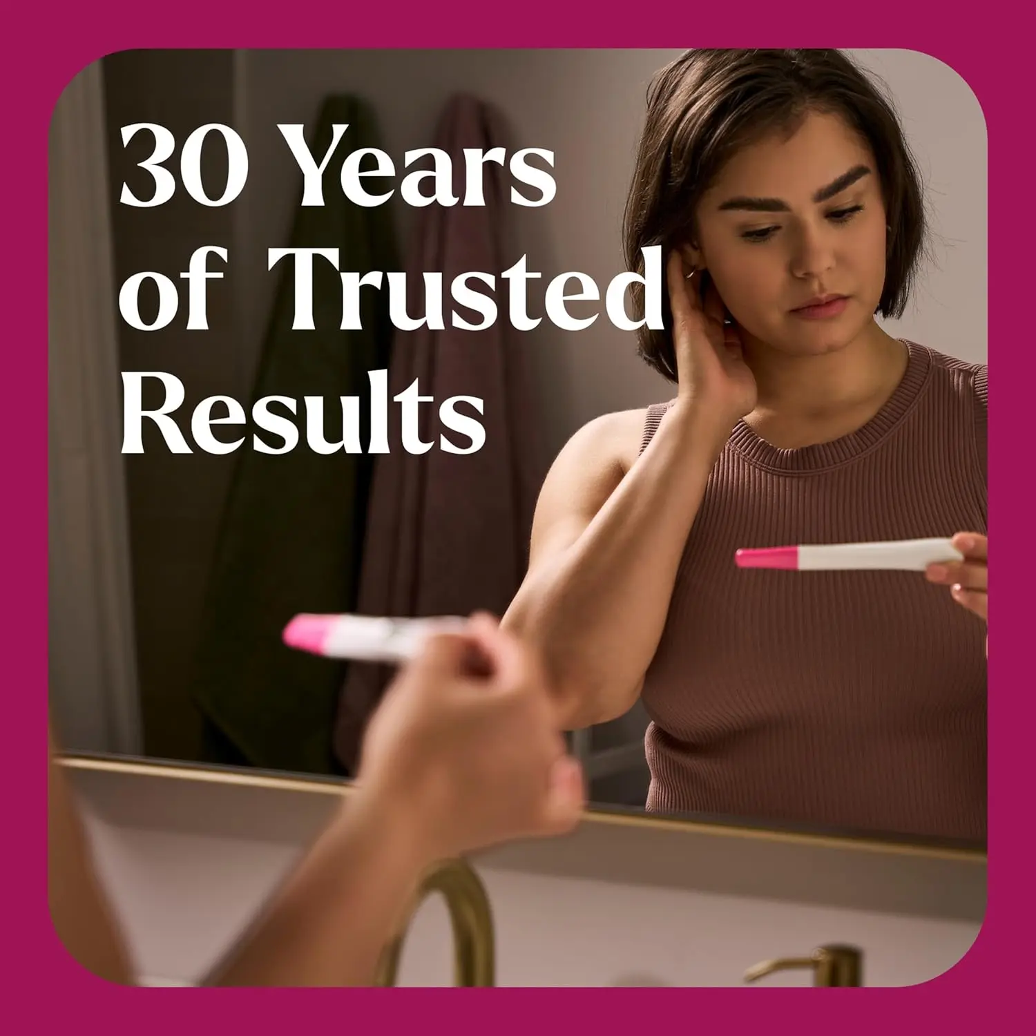 Three First Response pregnancy tests: Early Result, Digital, and Rapid Result for triple checking and added reassurance.