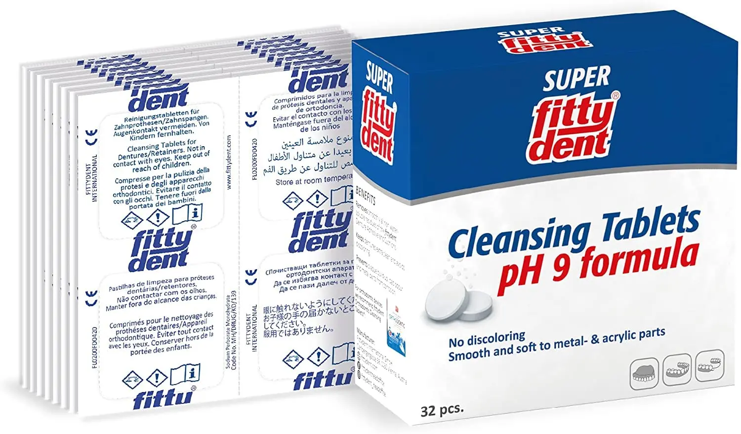 Fittydent Denture Cleaning Tablets - 32 Tablets - Image 5