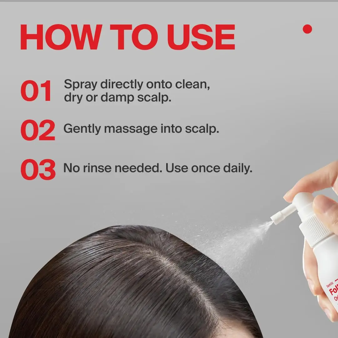 Dr.ForHair Folligen Tonic is a hair growth spray formulated with Folligen Complex to nourish the scalp, strengthen hair follicles, and promote healthy hair.