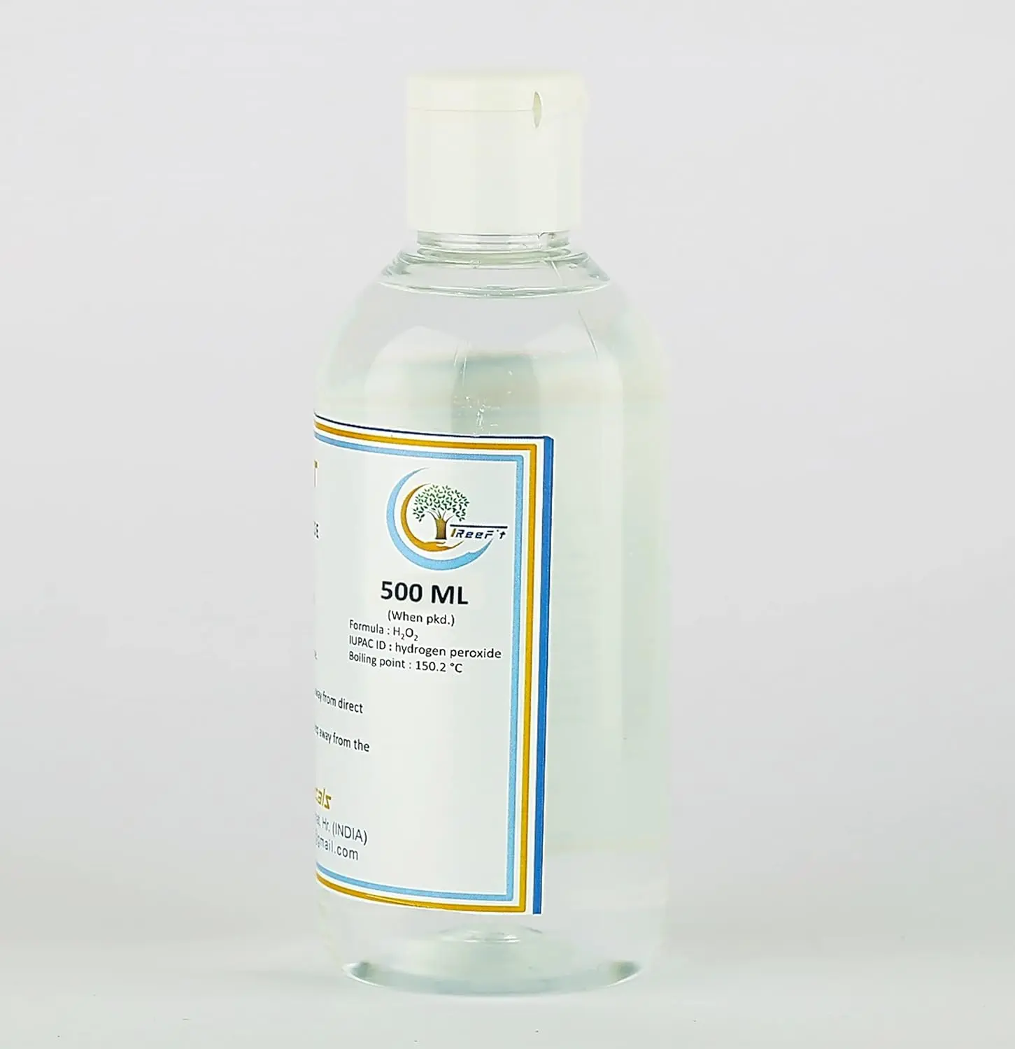Two bottles of 3% food grade hydrogen peroxide disinfectant, safe for plants, surfaces, and food, killing germs and eliminating odors.