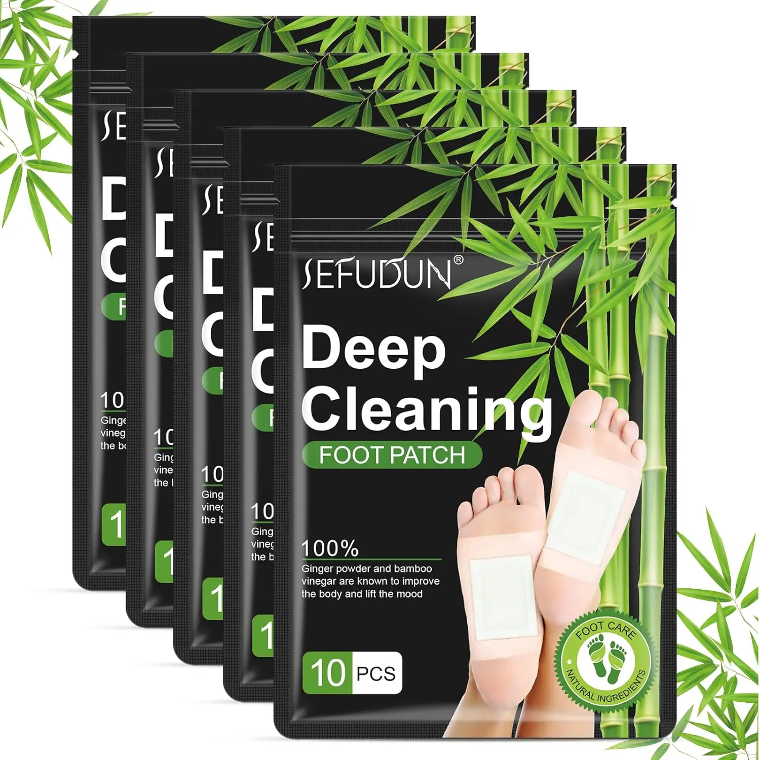 These foot pads made with ginger and bamboo vinegar powder promote relaxation, better sleep, and deep cleansing for natural foot care.