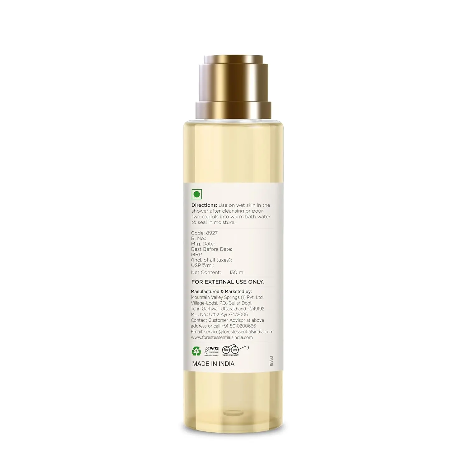 Forest Essentials Rose Bath Oil | Moisturizing Shower Oil - Image 3
