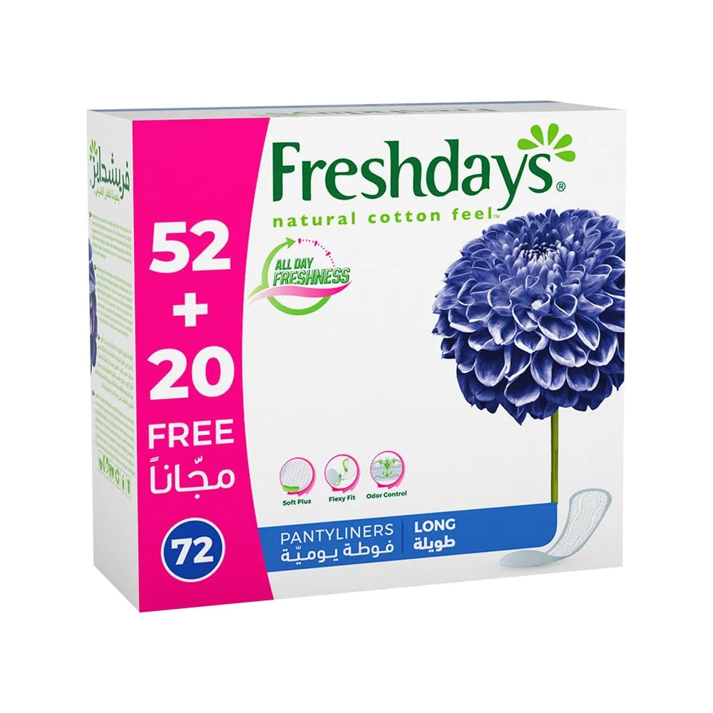 Freshdays Liners Long - Breathable & Soft - 72 Count - Image 2
