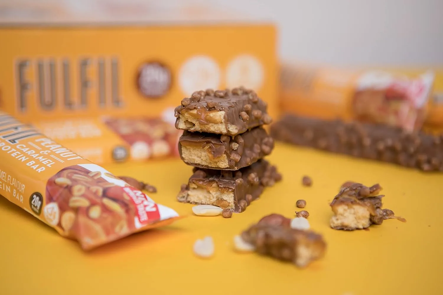 FULFIL Protein Bar Peanut Caramel - Low Sugar, High Protein - Image 4
