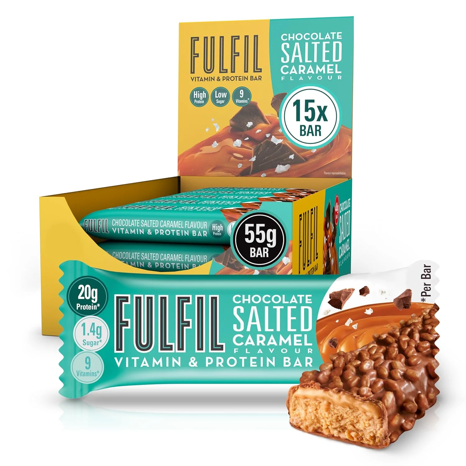 Fulfil Salted Caramel Protein Bar - 20g Protein