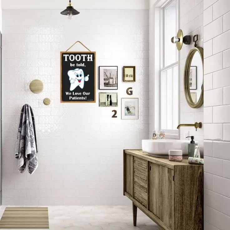 Funny Tooth Decor - Dentist Office Sign 11x6 - Image 3