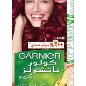 Garnier Color Naturals 6.60 Fiery Pure Red hair color nourishes as it colors, providing vibrant red hair for up to 8 weeks.