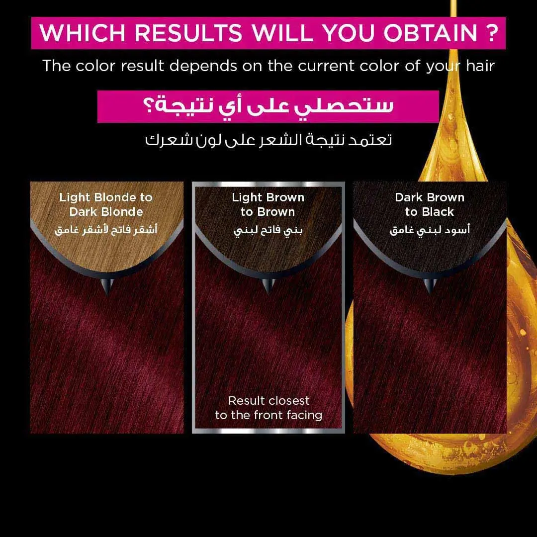 Garnier Olia 6.6 intense red permanent hair color provides up to 100% grey coverage and 2x more shine with a pleasant, ammonia-free, 60% oil-powered formula for intense, long-lasting color.