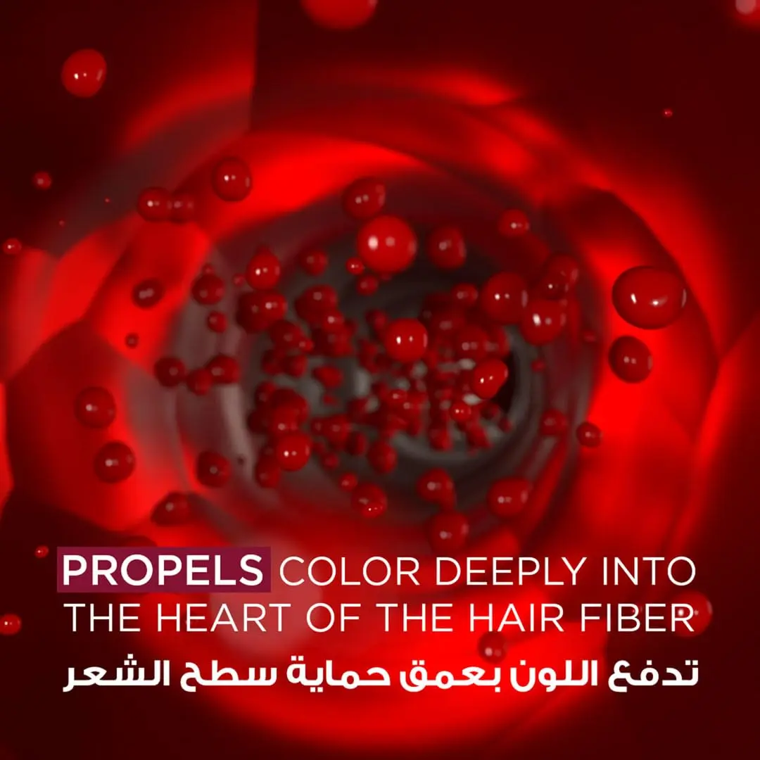 Garnier Olia 6.6 intense red permanent hair color provides up to 100% grey coverage and 2x more shine with a pleasant, ammonia-free, 60% oil-powered formula for intense, long-lasting color.