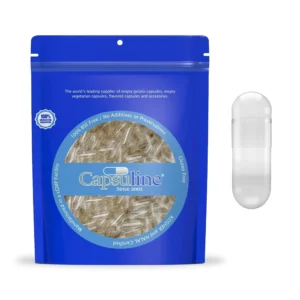 Ten thousand clear size 00 empty gelatin capsules, manufactured in cGMP certified facilities and Kosher and Halal certified, perfect for creating your own supplements.