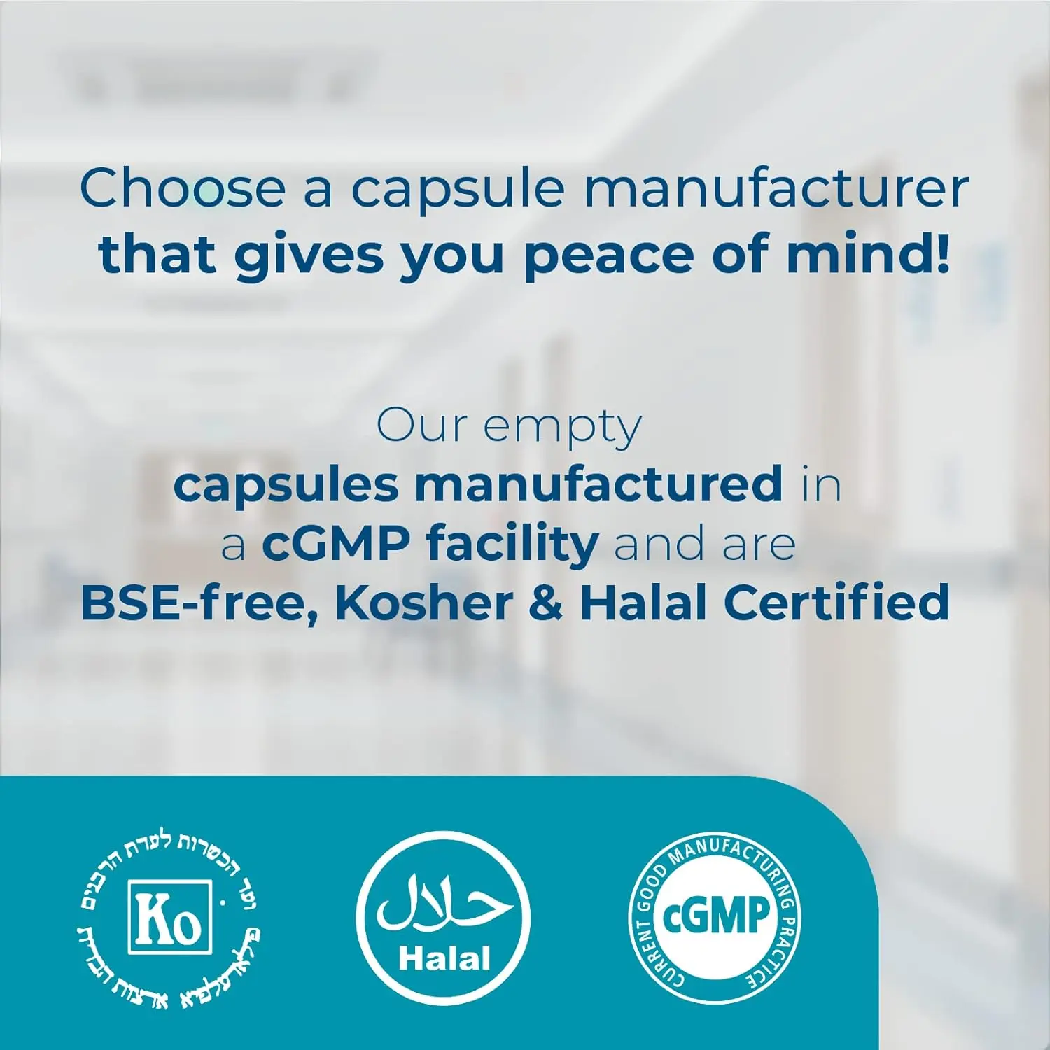 Ten thousand clear size 00 empty gelatin capsules, manufactured in cGMP certified facilities and Kosher and Halal certified, perfect for creating your own supplements.