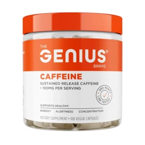 Genius Caffeine pills provide sustained-release energy and focus without jitters or a crash, thanks to its microencapsulated formula for enhanced performance and productivity.