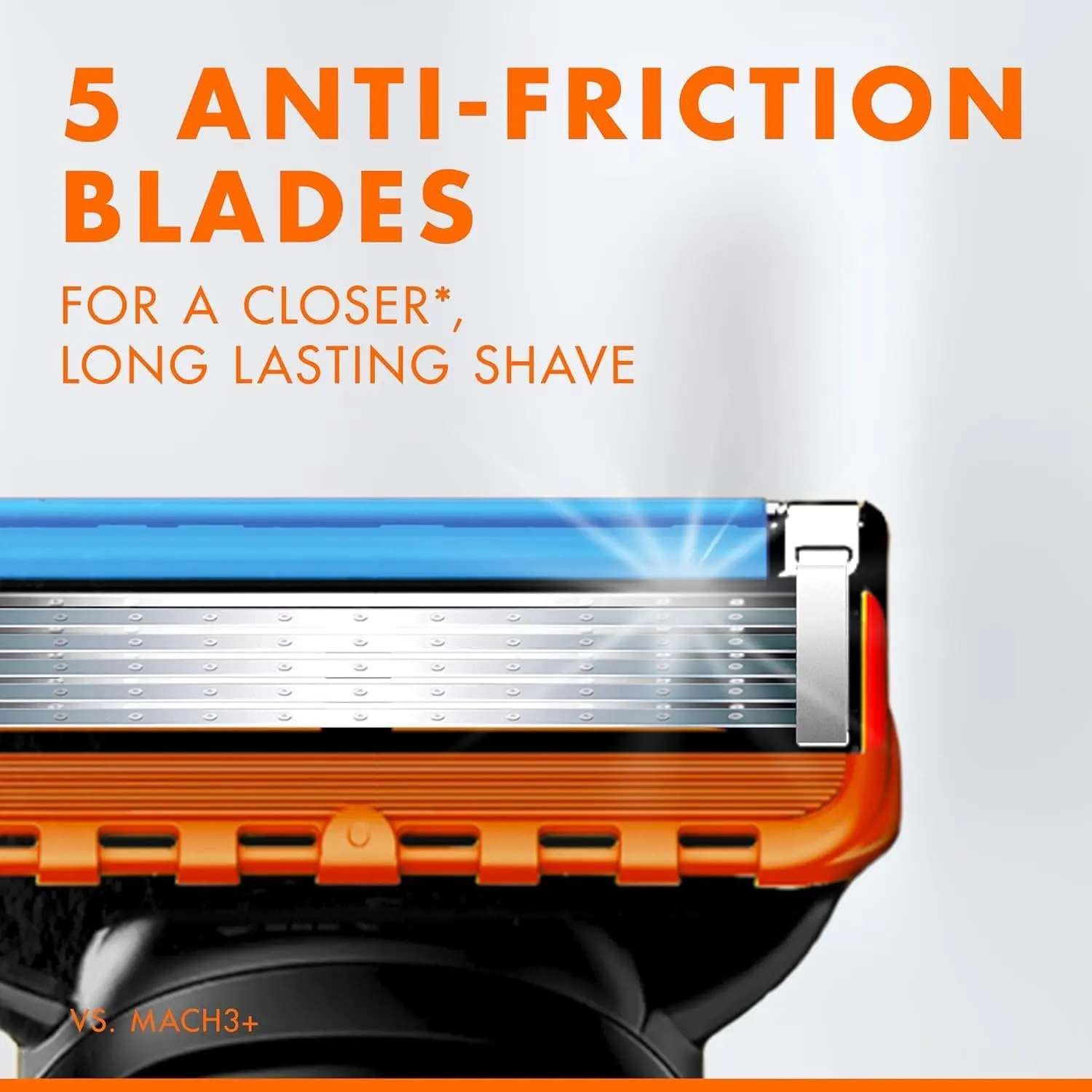 Four Gillette Fusion Power razor blade refills with five blades for a comfortable, close shave and precision trimmer for edging.