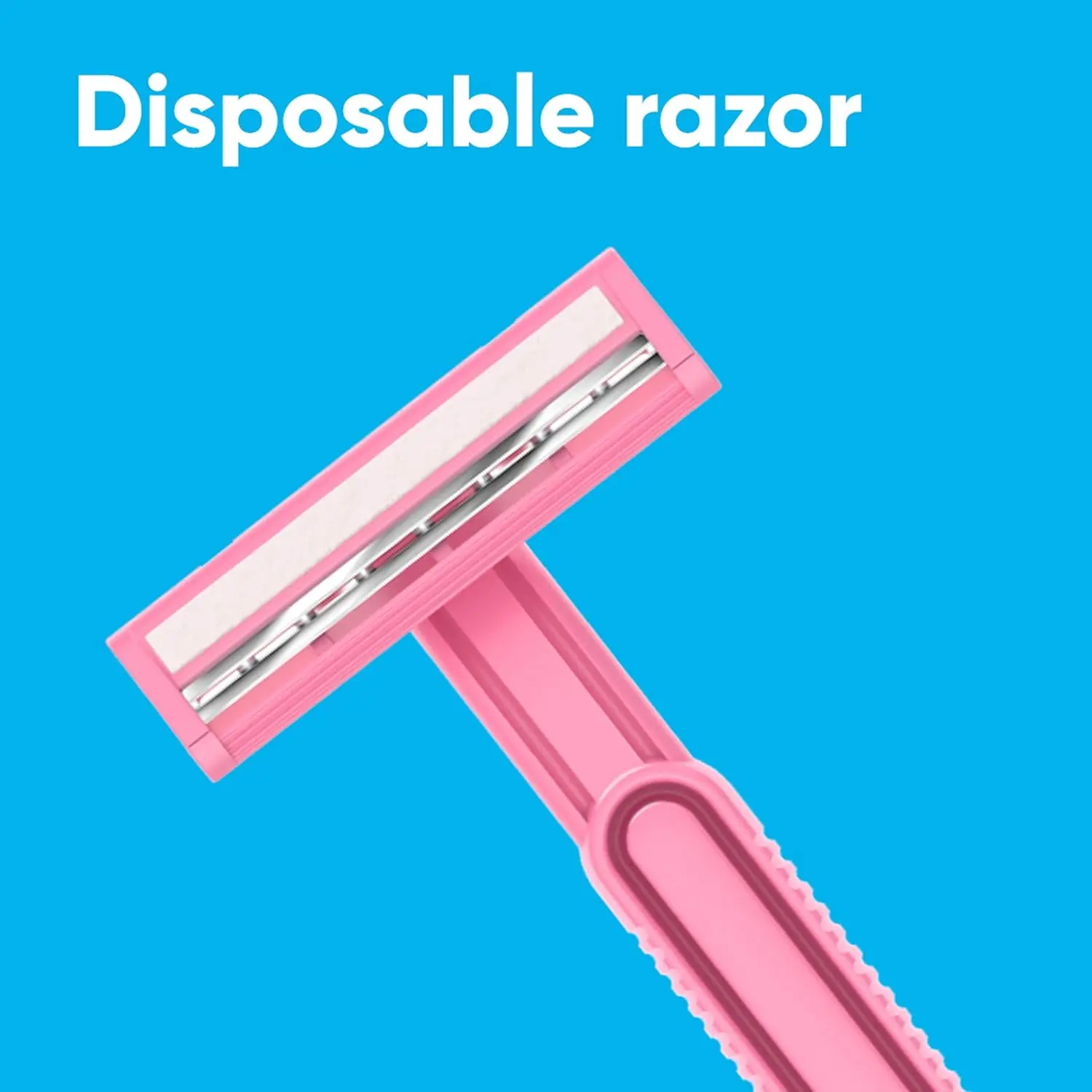This image shows a pack of 18 Gillette Venus Daisy disposable razors featuring 2 thin blades for comfort, a lubricating strip for a smooth shave, a fixed head, and a comfortable grip handle designed for secure hair removal.
