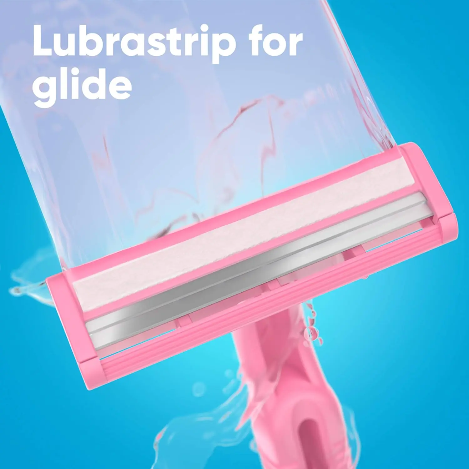 This image shows a pack of 18 Gillette Venus Daisy disposable razors featuring 2 thin blades for comfort, a lubricating strip for a smooth shave, a fixed head, and a comfortable grip handle designed for secure hair removal.