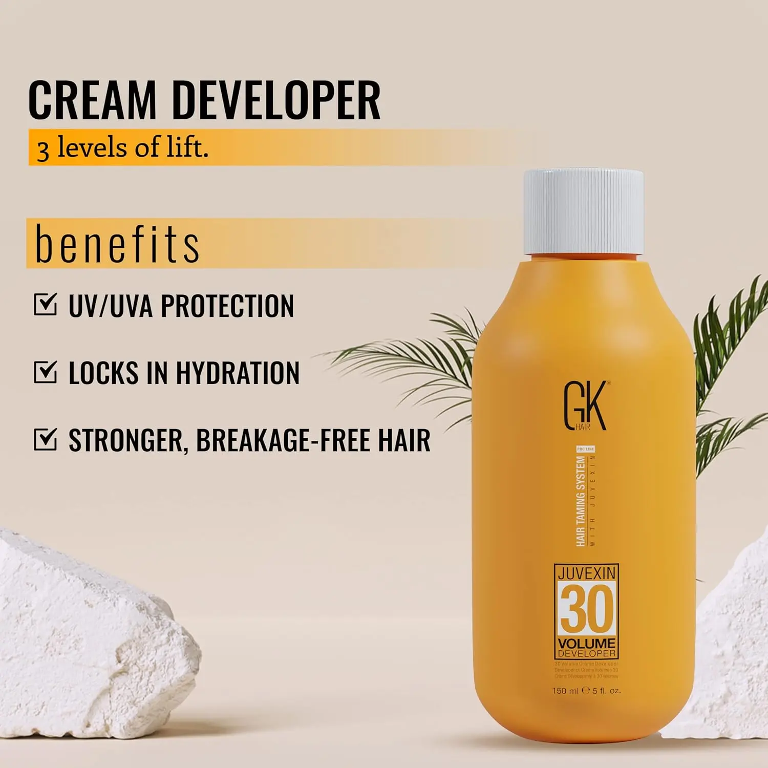 GK Hair 30 Volume Developer ensures long-lasting, vibrant hair color and effective bleaching with professional results, thanks to its moisture-balancing formula and non-drip consistency.