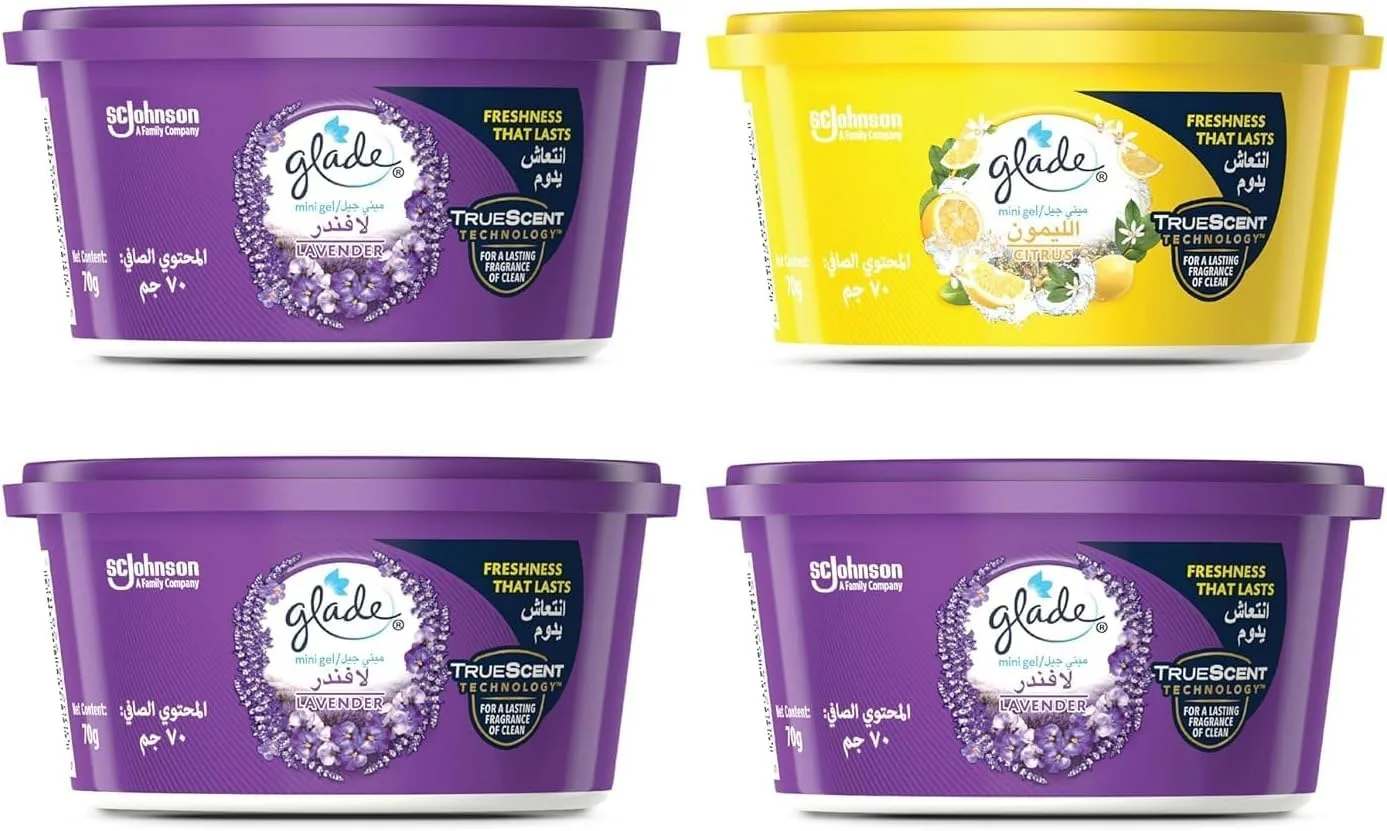 Glade Mini Gel Air Freshener 4-Pack Lavender Citrus