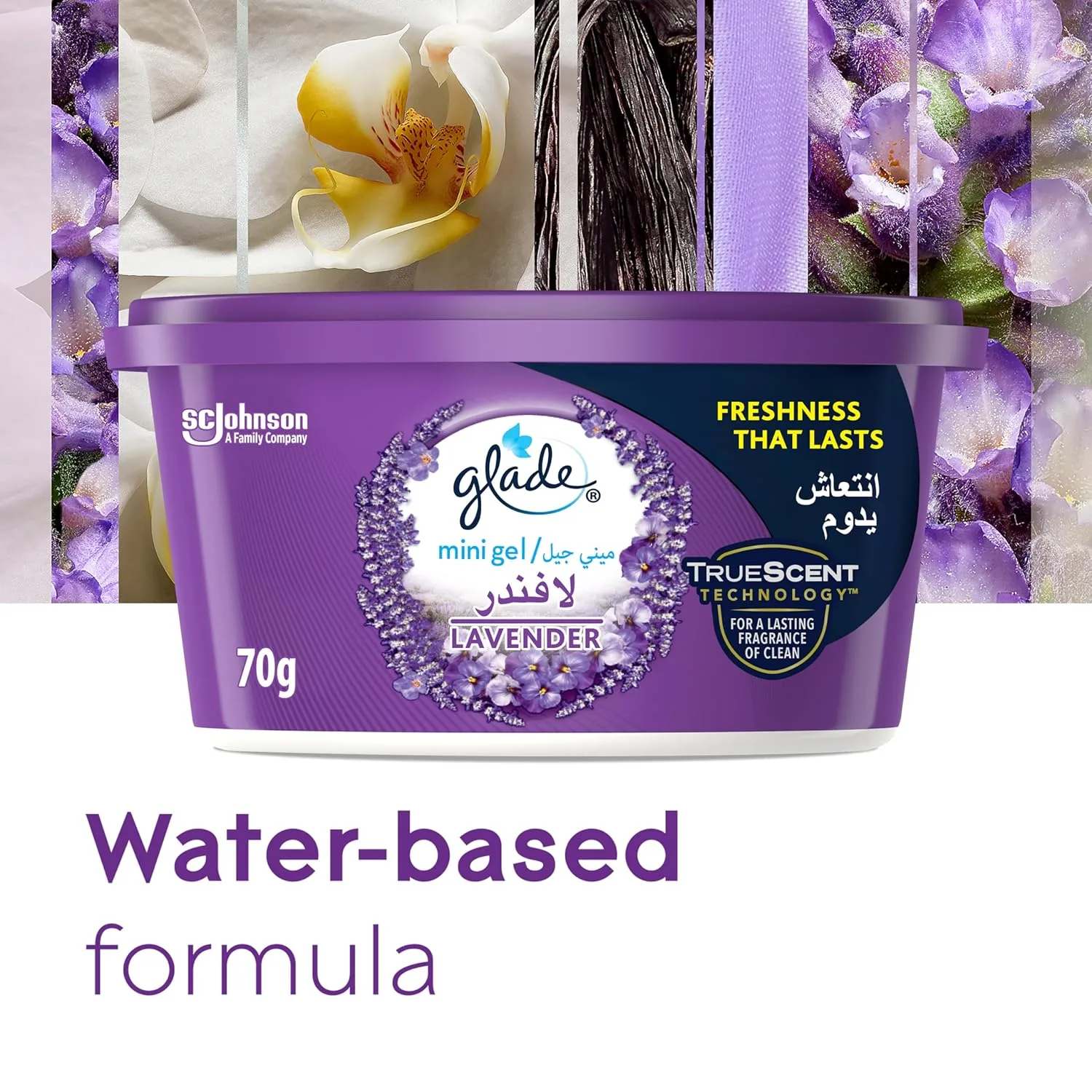 Glade Mini Gel Air Freshener 4-Pack Lavender Citrus - Image 3