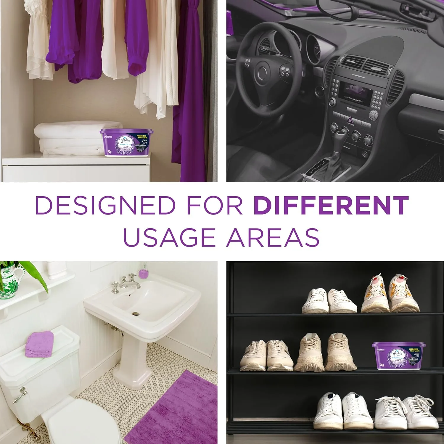 Glade Mini Gel Air Freshener 4-Pack Lavender Citrus - Image 4