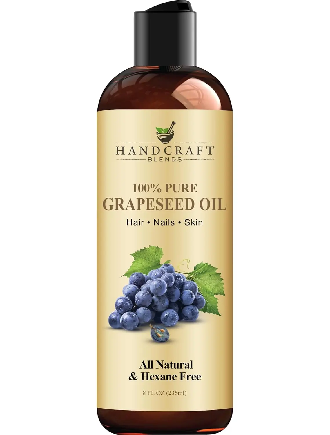 Grapeseed Oil 100% Pure - Skin, Hair & Massage